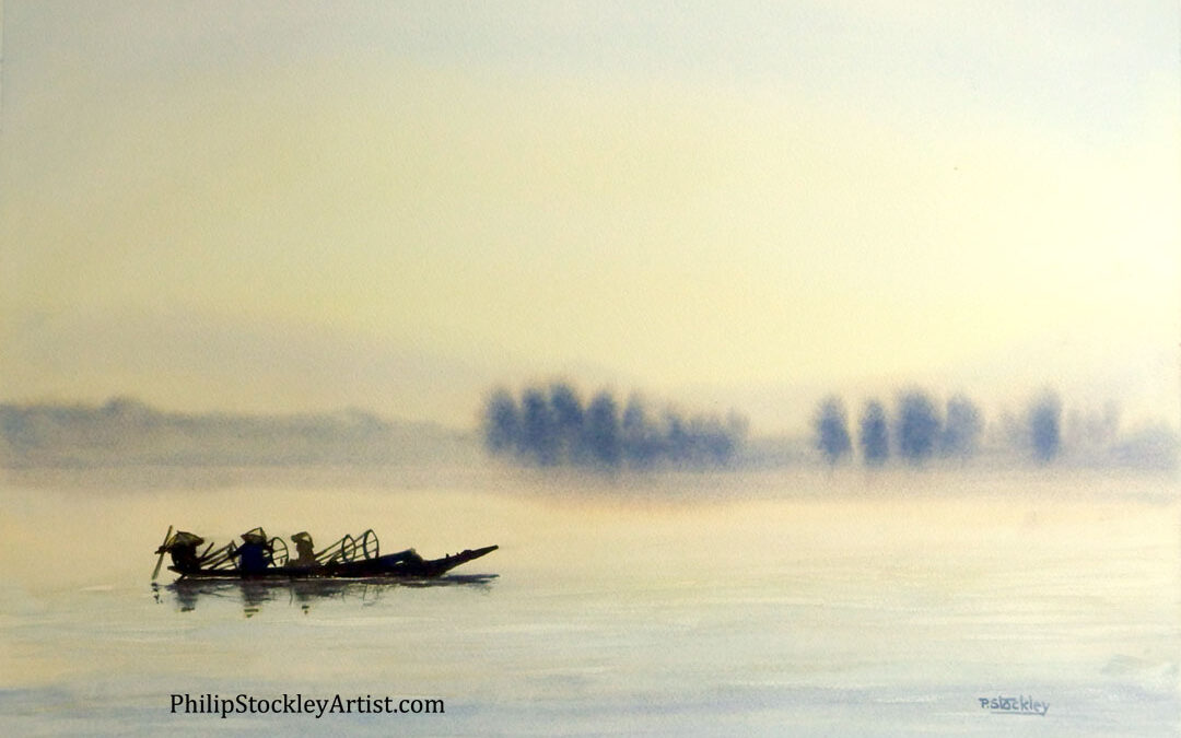 Fishermen in the early morning, Lake Inle, Myanmar